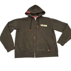 Vixxon Ground Up Customs Medusa Full Zip Hoodie Black Small Greek Key Graphic